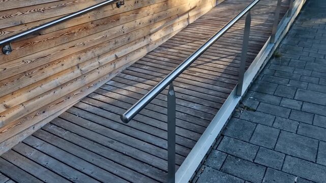 inclined plane instead of stairs. Ramps permit wheelchair users, pushing strollers cart wheeled object, easily access navigate between of different height. accessibility may predate wheelchair