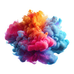 Fototapeta premium Vibrant, swirling clouds of colored ink explode in a dynamic display of color