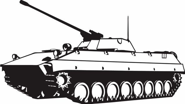 armored personnel carrier silhouette - ifv outline