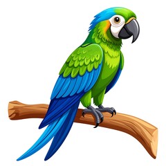 Fototapeta premium Colorful parrot perched on branch