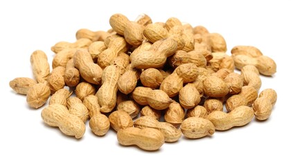 Pile of peanuts on a white background (1)