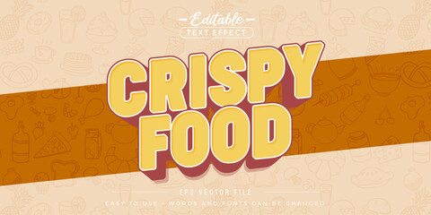 Crispy food editable text effect.