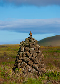 Pipi horeko taboo tower, Easter Island, Hanga Roa, Chile