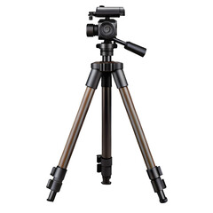 Tripod with camera isolated on transparent background PNG