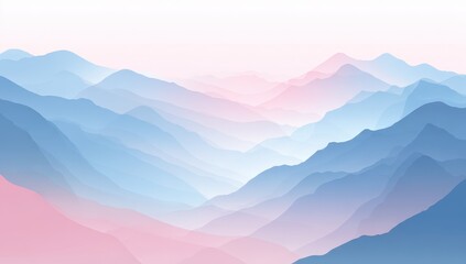 Obraz premium Pastel mountains in soft light (1)