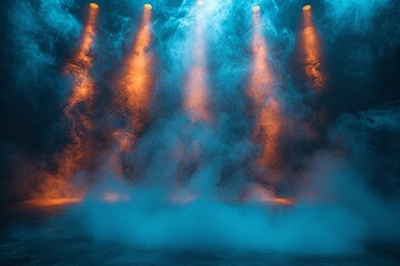 Vibrant Stage Lighting With Smoke Effects