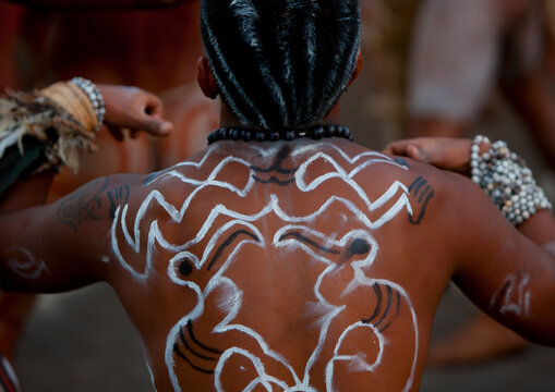 Tribal dances during carnival during Tapati festival, Easter Island, Hanga Roa, Chile