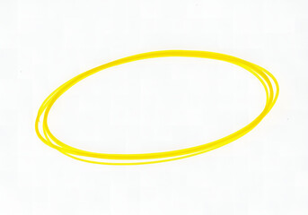 Yellow Oval Shape on White Background