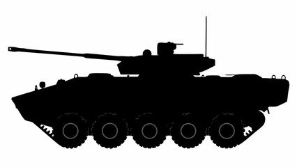 Fototapeta premium Armored Vehicle Silhouette