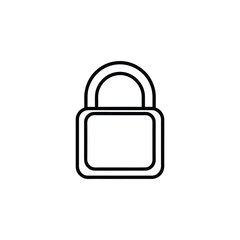 Simple outline lock icon with color options
