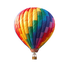 Fototapeta premium Colorful hot air balloon against black