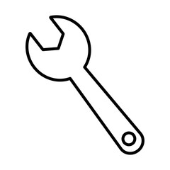 スパナのアイコンイラスト（線画）002
