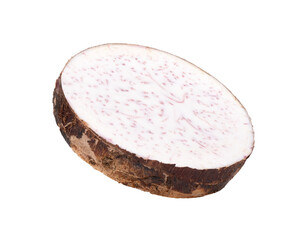 taro root isolated on transparent png (Image from camera)