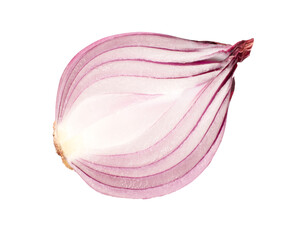 red onion isolated on white background