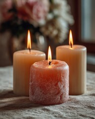 Authentic National Day Of Prayer Reflection and Thanksgiving in Montserrat Candles Lighting Warm Cozy Autumn All Saints Day and Black Friday Marketing Campaign