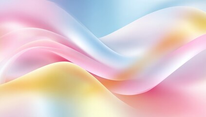 Fototapeta premium Pastel flowing curves, soft colors