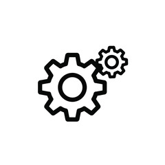 Vector art of vector illustration of interconnected gears symbolizing mechanical processes and system integration