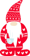Christmas gnome illustration in vector