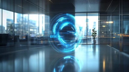 Holographic Venn diagram with overlapping data sets in a sleek business environment