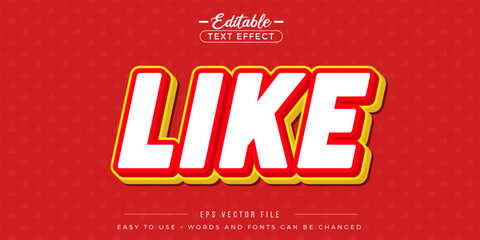 Modern Like text, editable text effect.