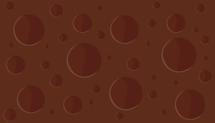 Pattern of porous milk chocolate. Abstraction. Vector seamless chocolate background for printing, packaging.