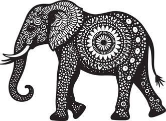 Fototapeta premium Intricate Mandala Elephant SVG Bundle