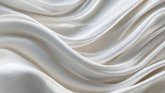 Creamy silk drapes in flowing waves