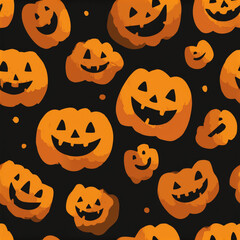 halloween pumpkin seamless pattern