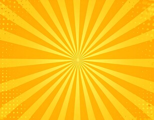Radiant yellow background with sunburst effect and scattered dots