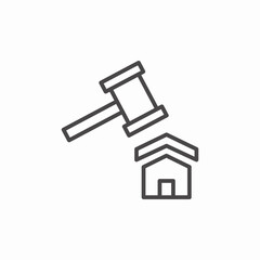 auction house gavel icon sign vector