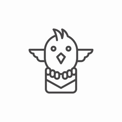 bird mail envelope icon sign vector