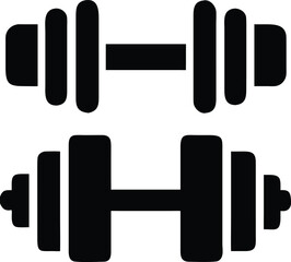Dumbbells icon. fitness and weightlifting