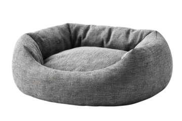 Cozy Comfort: A plush, gray pet bed, promising a sanctuary of relaxation and warmth for a beloved companion. 