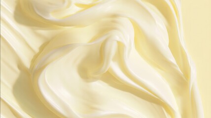 Fototapeta premium Smooth swirl of cream in warm tones. AI generated