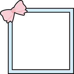 Obraz premium Decorative Pink Frame with Bow Design