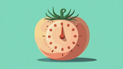 Tomato-Shaped Gauge:  A Retro-Styled Illustration of a Tomato as a Measurement Device