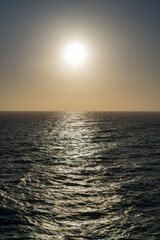 Peaceful Sunset Reflected on the Sea