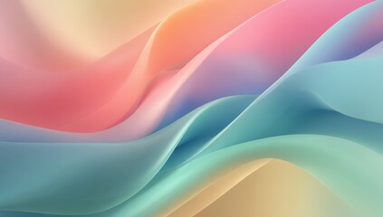 Obraz premium Pastel flowing ribbons
