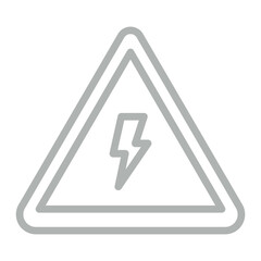 High Voltage Vector Line Grey Icon Design