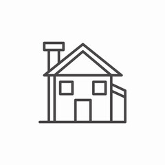 single family house icon sign vector