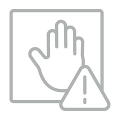 Obraz premium Do Not Enter Vector Line Grey Icon Design