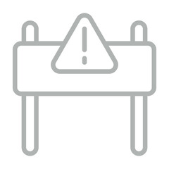 Under Construction Vector Line Grey Icon Design