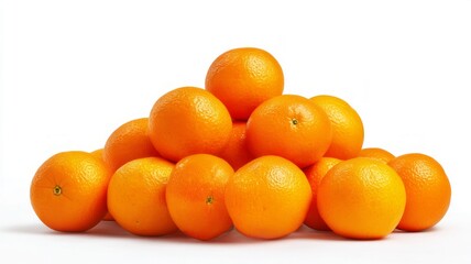 Vibrant orange pile on solid white background. Artificial intelligence image