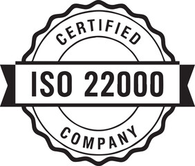Obraz premium ISO 22000 Certified Company label design vector