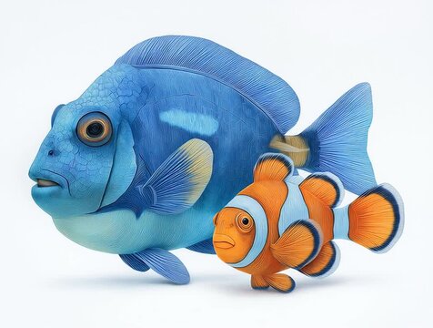 aquarium, Clownfish, Blue tang, fish, sea, Coral, Coral reef, anemone, water, cartoon, illustration, animal, ocean, vector, tropical, underwater, nature, goldfish, isolated, fishing, blue, cute, marin