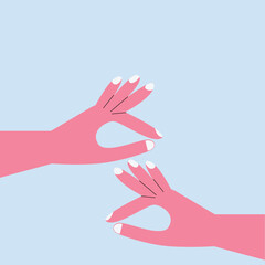 simple hand sign vector design clean and unique latest illustration