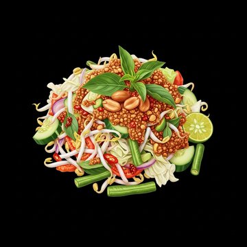 karedok, indonesian food, mix vegetable with peanut sauce 