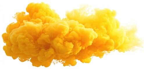 Abstract yellow cloud, swirling, dynamic