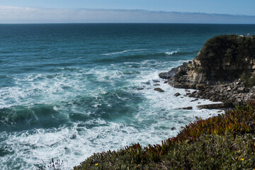 High waves in the ocean