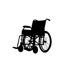 Fototapeta premium A silhouette of a wheelchair, representing mobility and assistance.